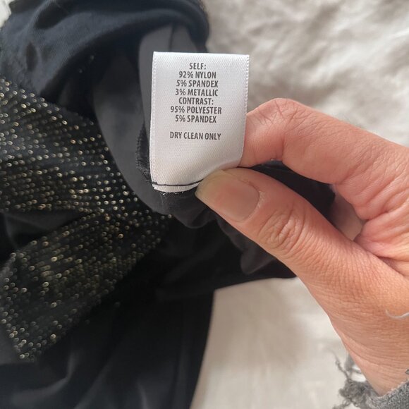 Bailey 44 Lauren Sparkle Jersey Asymmetric Top Medium Black - Picture 8 of 8